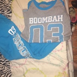 Sweat pants and long sleeve T set